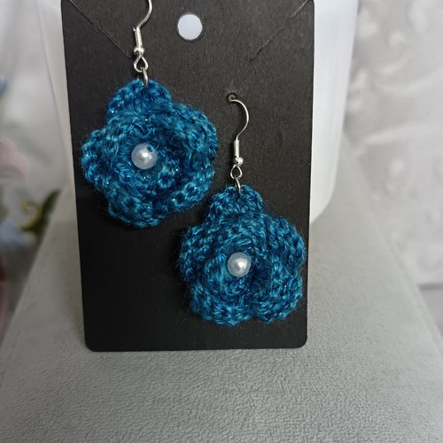 Boucles d'oreilles au crochet en perles