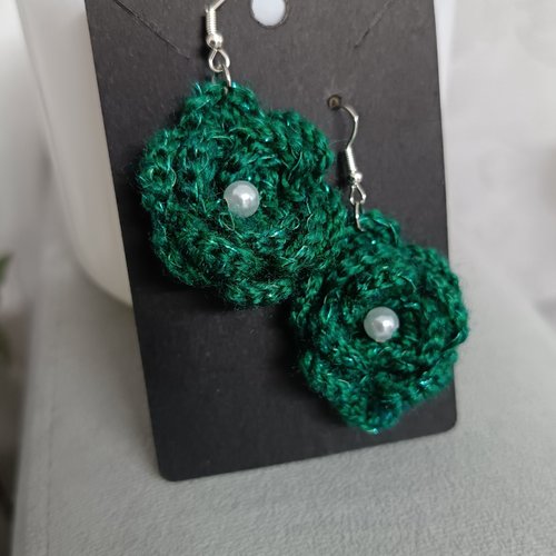 Boucles d'oreilles au crochet en perles