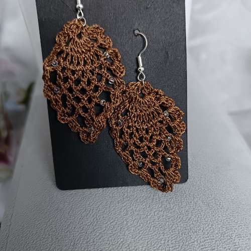 Boucles d'oreilles au crochet en perles