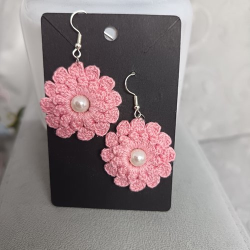 Boucles d'oreilles au crochet en perles