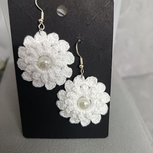 Boucles d'oreilles au crochet en perles