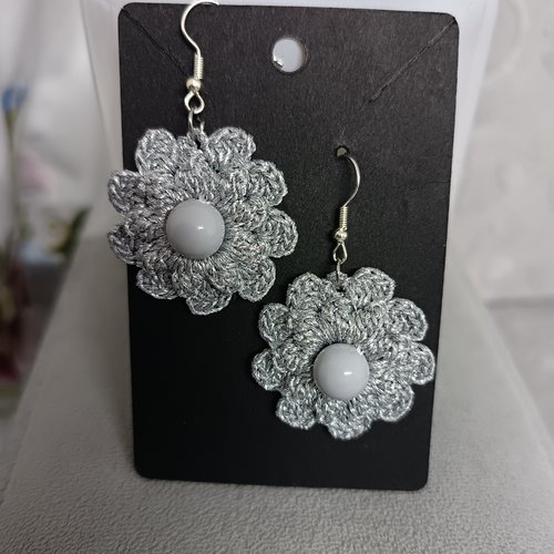 Boucles d'oreilles au crochet en perles