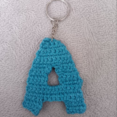 Porte clés lettre a au crochet, accessoire bijou pour sac