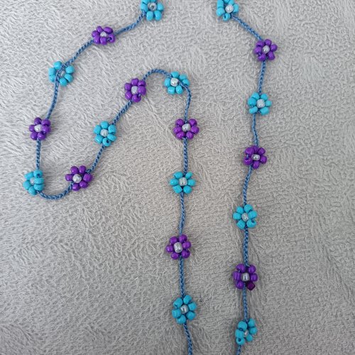Cordon à lunettes au crochet en perles