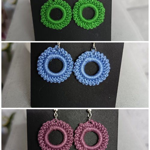 Boucles d'oreilles au crochet