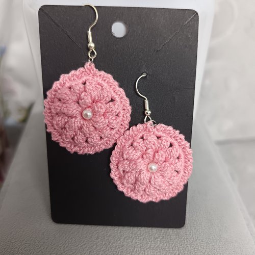 Boucles d'oreilles au crochet en perles