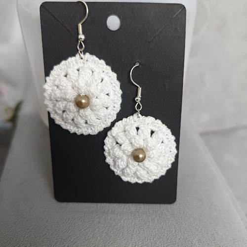 Boucles d'oreilles au crochet en perles