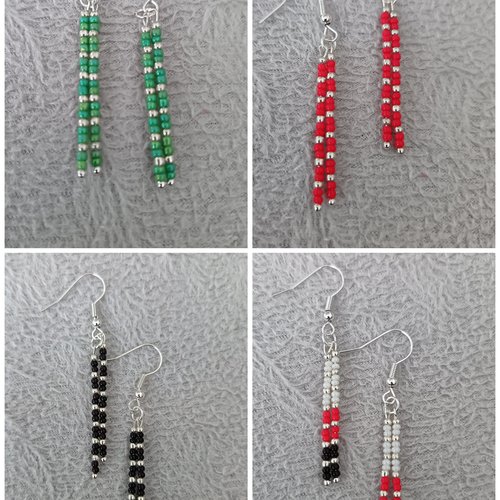 Boucles d'oreilles en perles