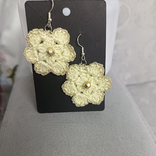 Boucles d'oreilles au crochet en perles