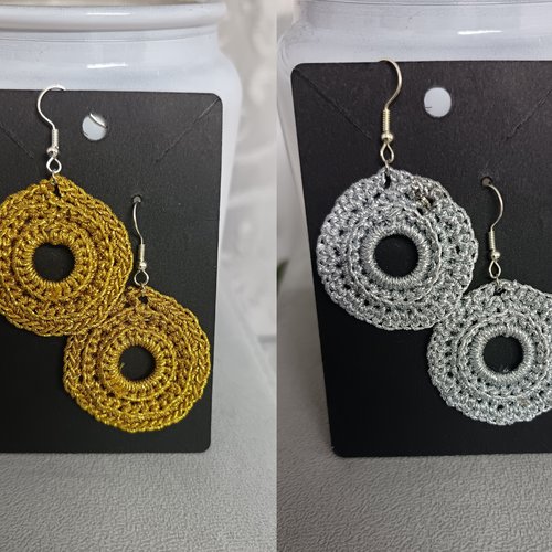 Boucles d'oreilles au crochet
