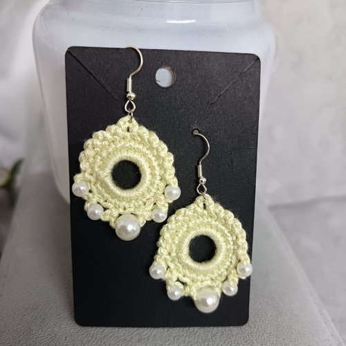 Boucles d'oreilles au crochet en perles