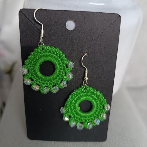 Boucles d'oreilles au crochet en perles
