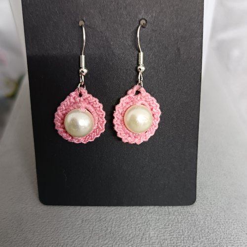 Boucles d'oreilles au crochet en perles