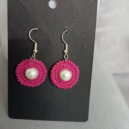 Boucles d'oreilles au crochet en perles