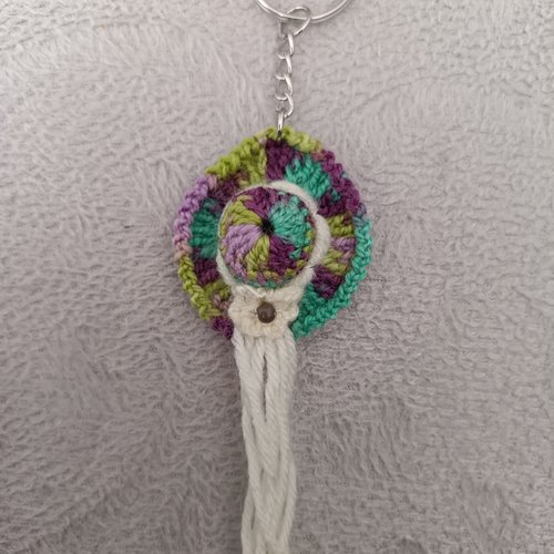 Porte clés mini chapeau au crochet, accessoire bijou pour sac