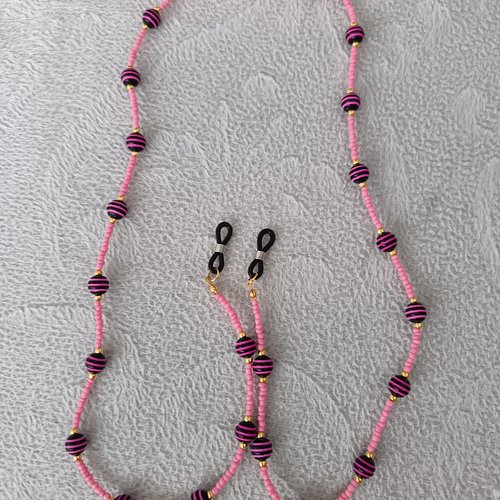 Cordon chaîne à lunettes en perles, porte attache lunettes