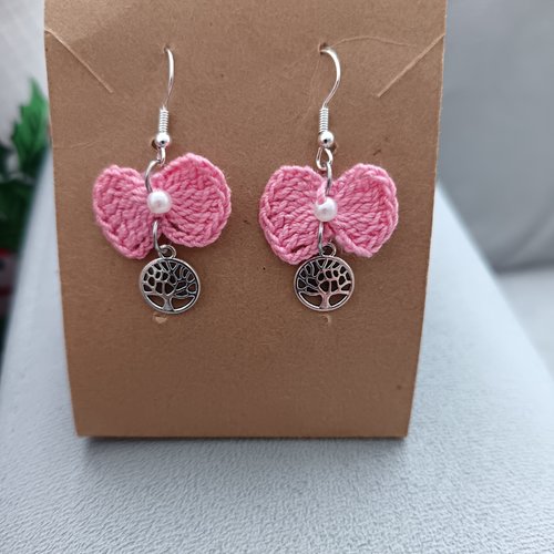 Boucles d'oreilles papillon au crochet en perles, accessoire bijou pour femme, breloque arbre de vie