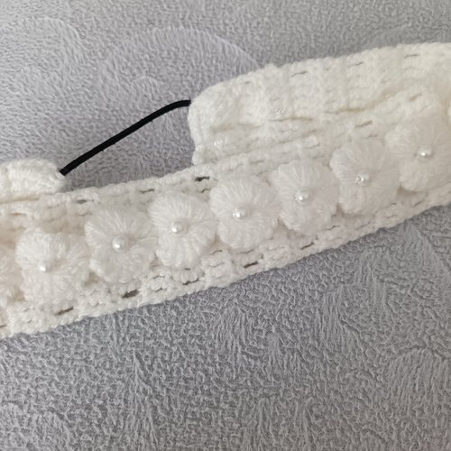 Bandeau pour cheveux au crochet, accessoire cheveux pour femme