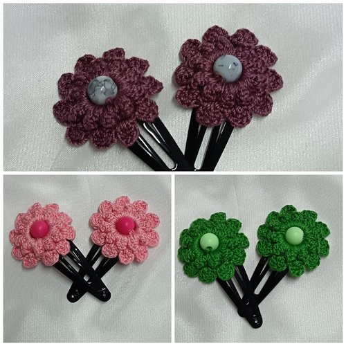 Barrette cheveux au crochet en perles, accessoires coiffure