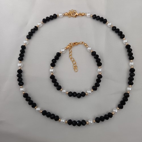 Idée cadeau, parure collier bracelet , collier de charme, bracelet fait main, accessoires bijoux chic femme