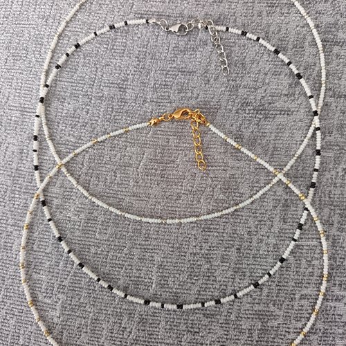 Ras du cou en perles blanches, collier de charme fait main, accessoire bijou pour femme, collier en perles blanches
