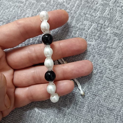 Bracelet macramé en perles, accessoire bijou pour femme, bracelet tressé , bracelet fait main