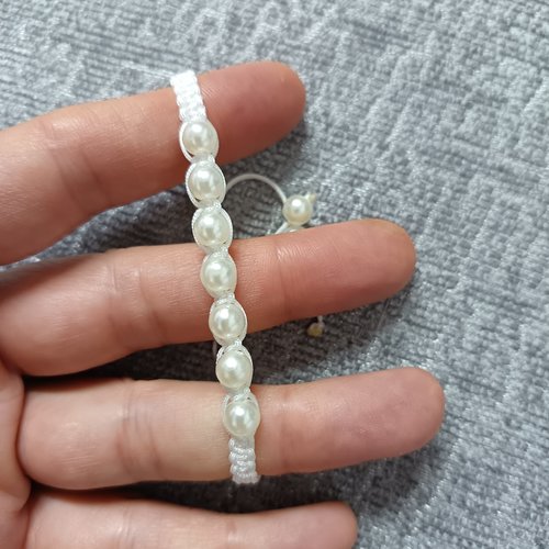 Bracelet macramé en perles, accessoire bijou pour femme, bracelet tressé, bracelet fait main