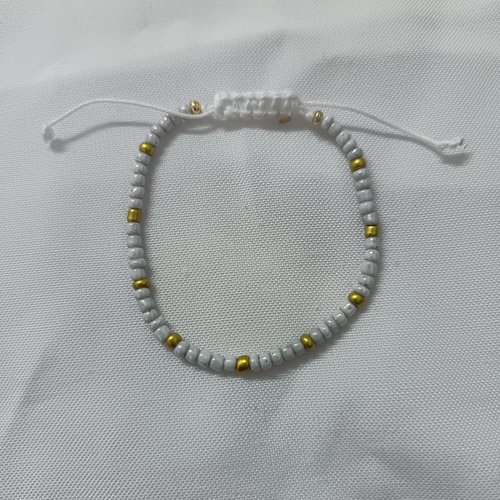 Bracelet macramé en perles, bracelet fait main, bracelet cordon coulissant, accessoire bijou pour femme