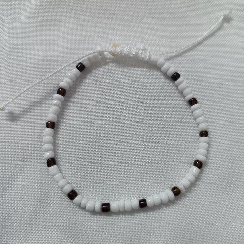 Bracelet macramé en perles, bracelet fait main, bracelet cordon coulissant, accessoire bijou pour femme
