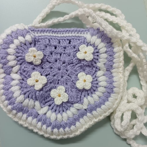 Sac à main au crochet en perles, accessoire pour femme, sac à bandoulière
