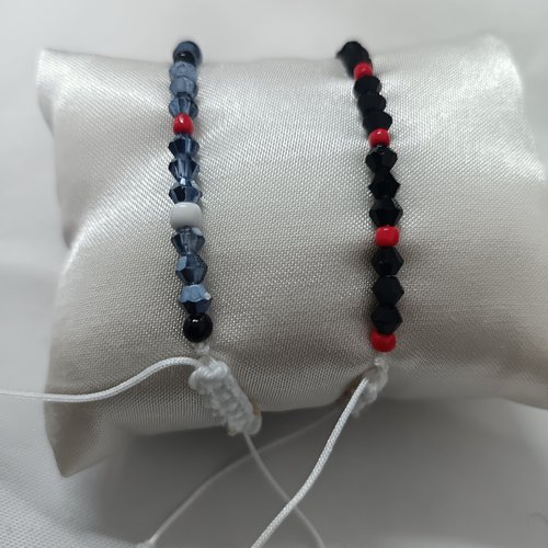 Bracelet macramé en perles, accessoire bijou pour femme, bracelet cordon coulissant