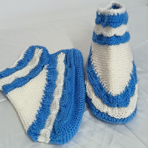 Chaussons pour femme tricotés main, accessoire pour femme, chaussons au tricot