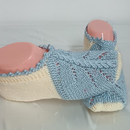 Chaussons tricotés pour femme, chaussons au tricot, accessoire pour femme