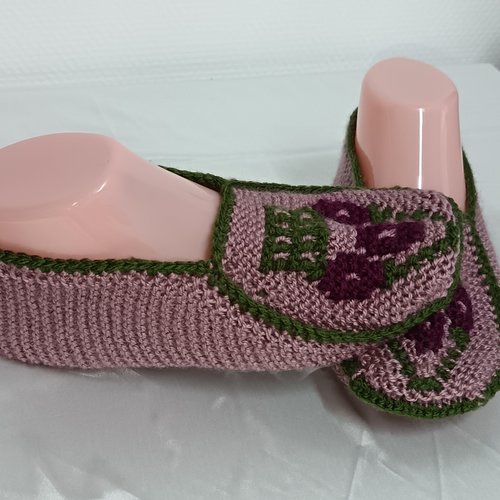 Chaussons tricotés pour femme, chaussons au tricot, accessoire pour femme