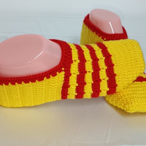 Chaussons pour femme de pointure 39 40, chaussons crochetées pour femme, chaussons au crochet