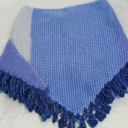 Cache cou au crochet tunisien, tour de cou crocheté fait main, accessoire pour femme