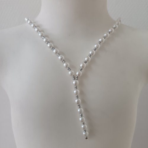 Collier en perles, accessoire bijou pour femme, collier de charme fait main, collier mi long, bijou pour elle, collier de fantaisie