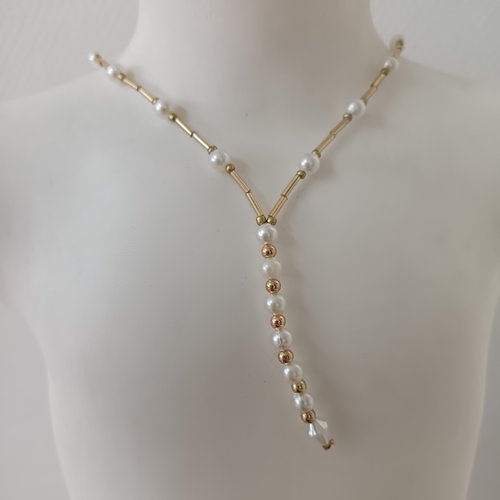 Collier en perles, accessoire bijou pour femme, collier de charme fait main, creation artisanale