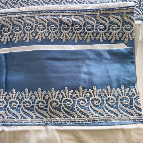 Parure de lit simple,drap plat coton,linge de lit artisanal,drap décor satin,drap dentelle,parure 2 personnes,drap fait main,