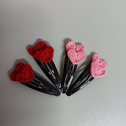 Barrette au crochet, pince à cheveux au crochet, accessoire fille femme, création artisanale, cadeau fille femme, barrette bébé enfant