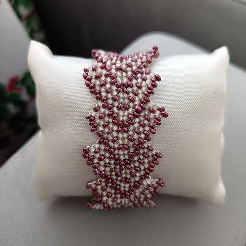 Bracelet epais en perles fait main neuf, accessoire bijou pour femme, création artisanale, cadeau fille femme,