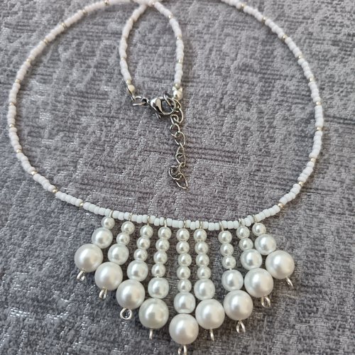 Collier en perles, accessoire bijou pour femme, collier fait main élégant, cadeau femme, création artisanale