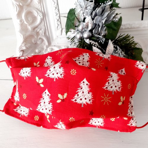 Masque tissu lavable noël