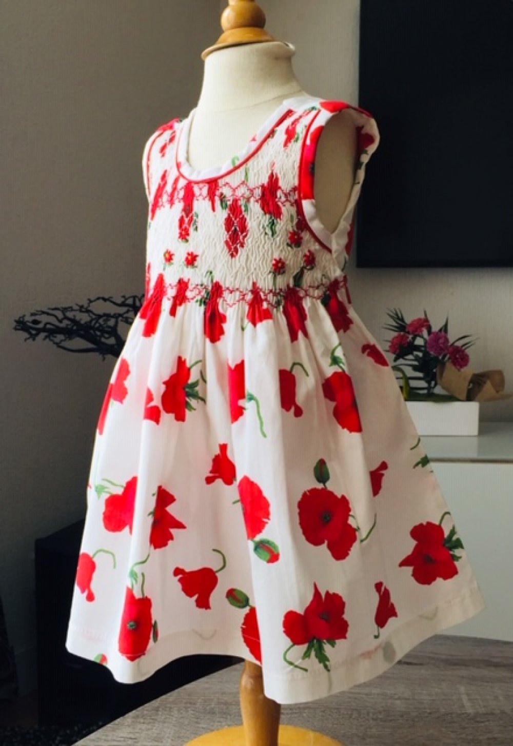 robe avec coquelicot