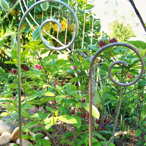 Tuteur en acier 70cm,diamètre 6 mm, tuteur pour étiquette, petite déco ou plante. décoration de jardin,fait main, création troglodyte,