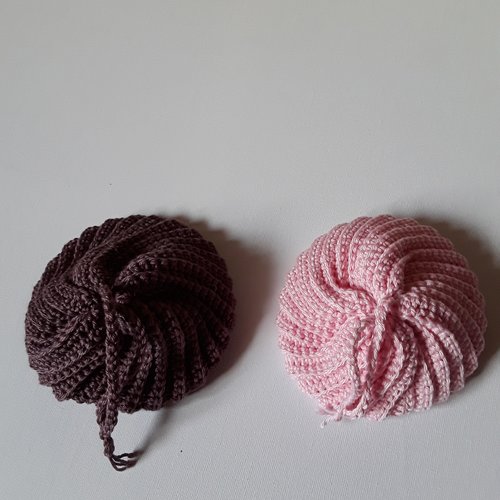 Lot de 2 fleurs de douche ou tawashis en coton pour la famille 