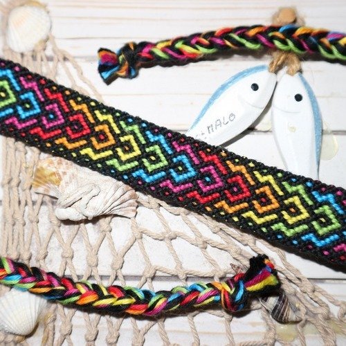 Bracelet brésilien "arc en ciel atypique"