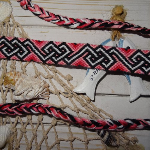 Nouveaute: bracelet brésilien "le splendide" dégradé de rose