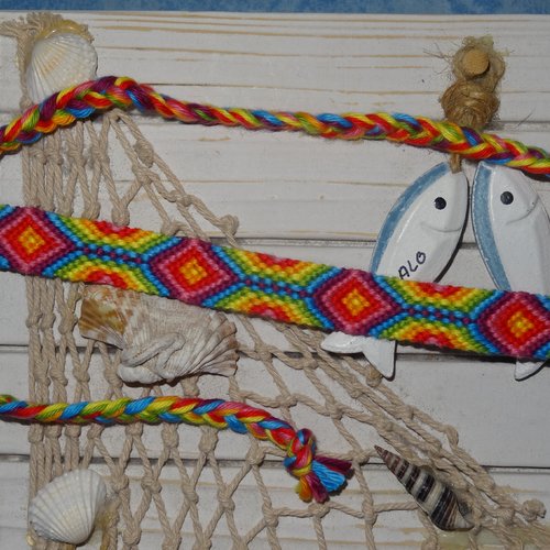 Bracelet brésilien "survolté" aux couleurs flashy