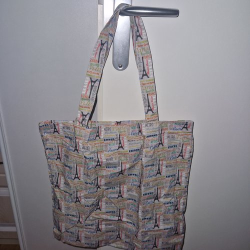 Sac pliable "métro de paris"